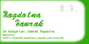 magdolna hamrak business card